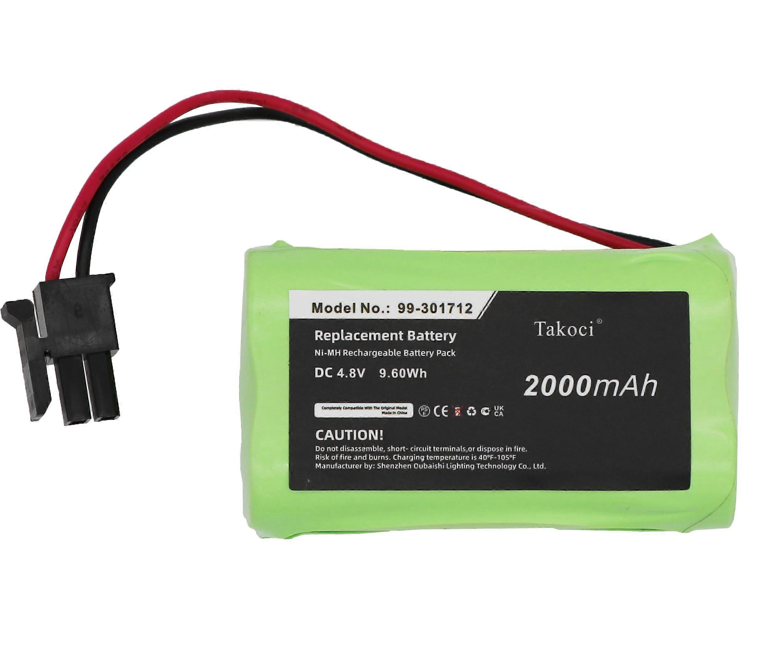 Replacement Alarm Battery for Visonic PowerMaster 10 PG2 4.8V 2000mAh with Overcharge Protection