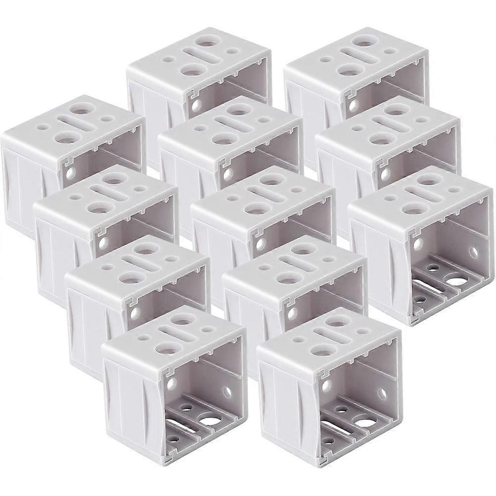12 Pack 1 Inch Blind Brackets, Vertical Blind Bracket Box Mounting Bracket Window Blinds Headrail Brackets