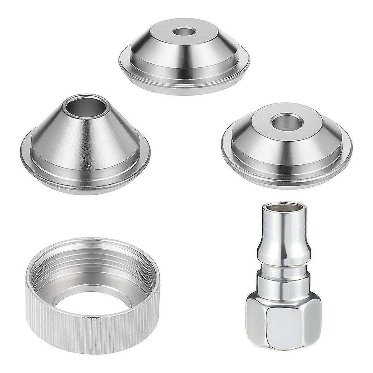 5 PCS Texture Sprayer Nozzle Set for Drywall & Wall Painting, Includes 3 Tips and 1 Threaded Collar