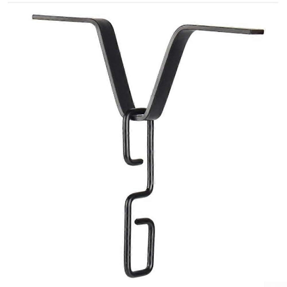 Rain Chain Gutter Adapter V Shaped with Adjustable Hook for Downspouts, RustResistant Black Zinc