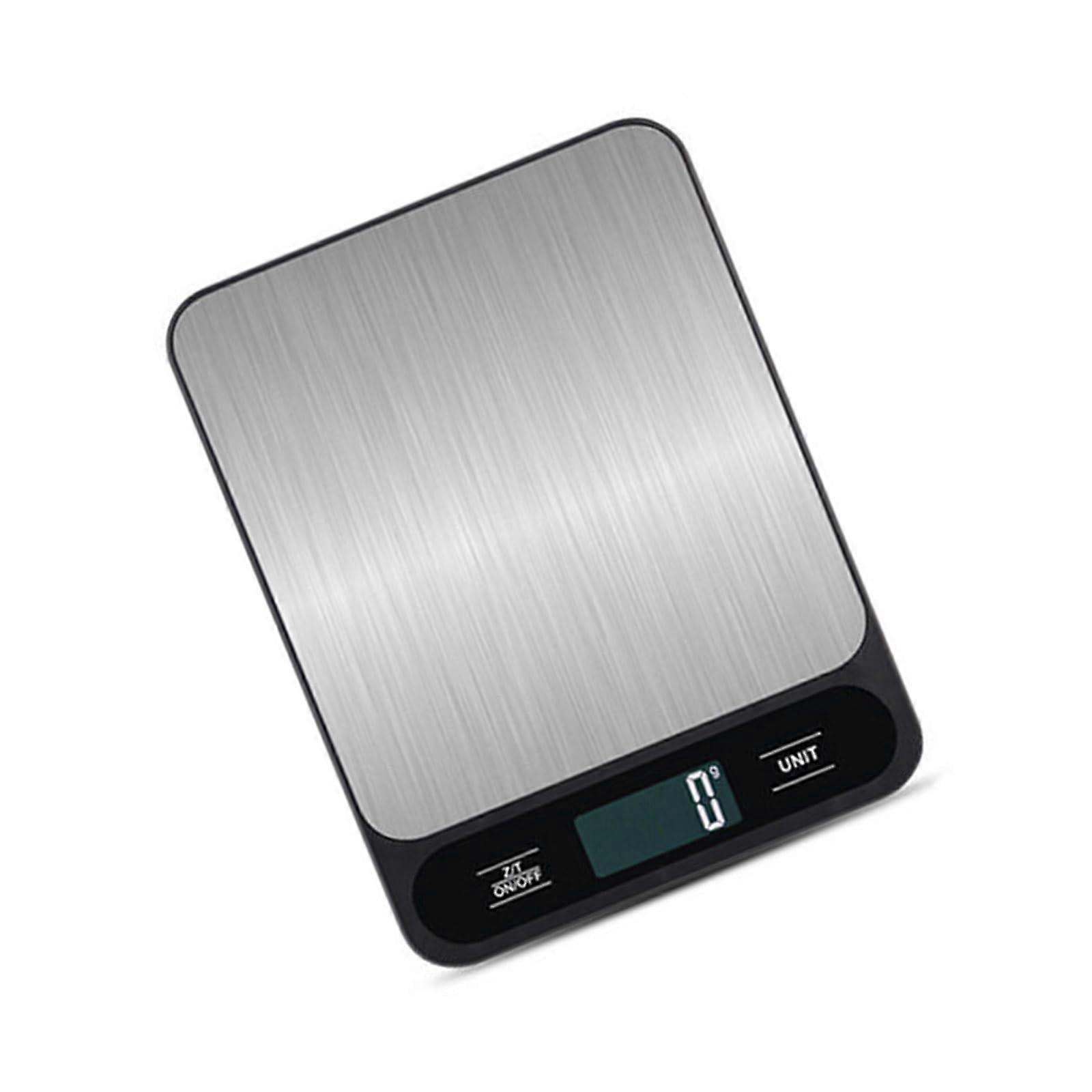 Digital Kitchen Scale 1g Accuracy 10kg Capacity Stainless Steel Waterproof Touch Control for Baking