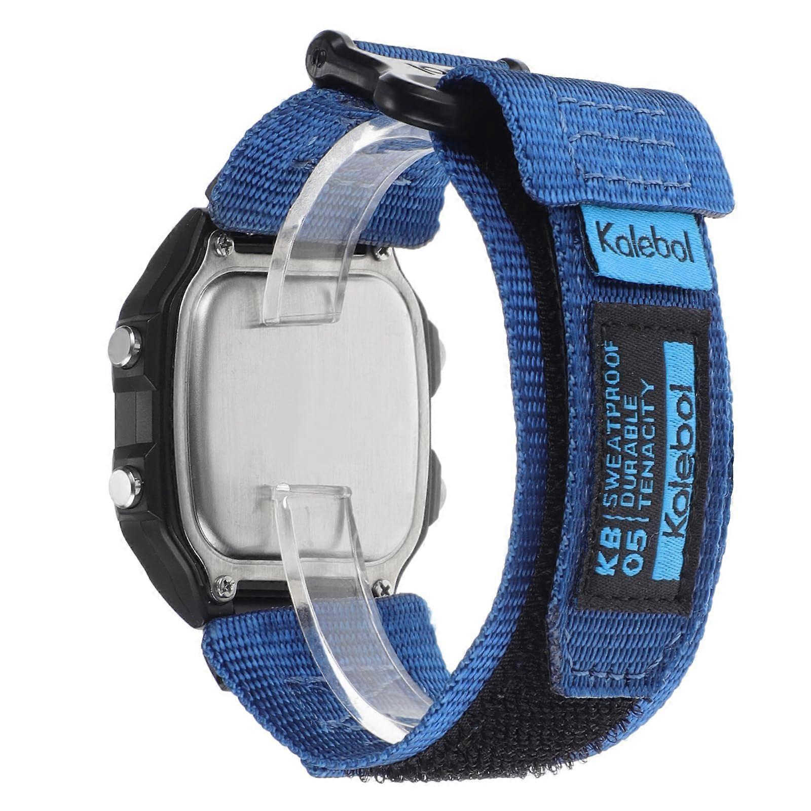18mm Nylon Watch Band Replacement Strap for Casio Blue Medium with Easy Install Kit and Durable Design