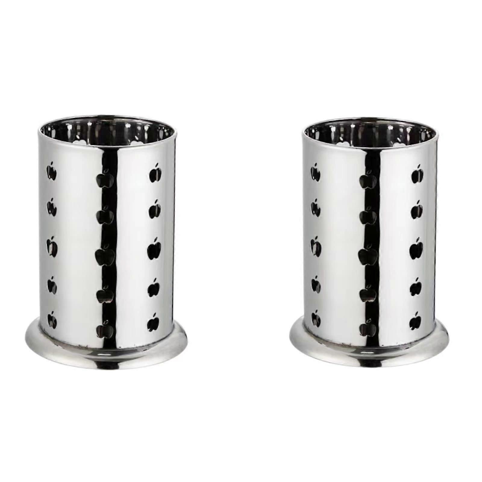 Stainless Steel Utensil Holder 304 Rustproof Kitchen Countertop Organizer with MultiSection Storage