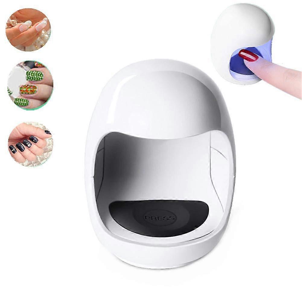 UV Nail Lamp Mini Egg Shape USB Gel Nail Dryer with Fast Curing and Multiple Timer Settings