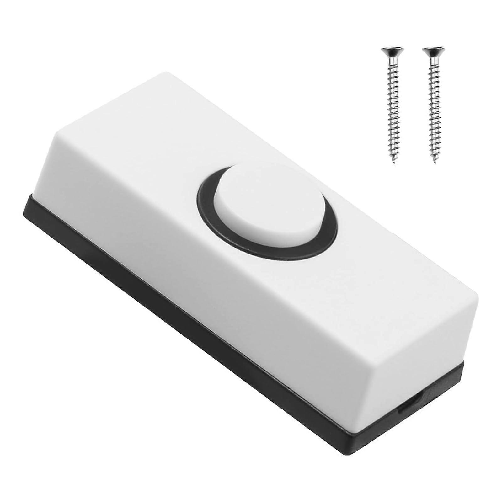 Doorbell Push Button Wired Replacement, Wall Mounted Switch with Screws for Home Garage