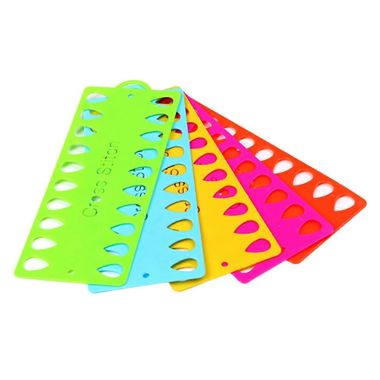 Embroidery Thread Organizer 15pcs Plastic Winding Plates Tangle Floss Holder for Cross Stitch