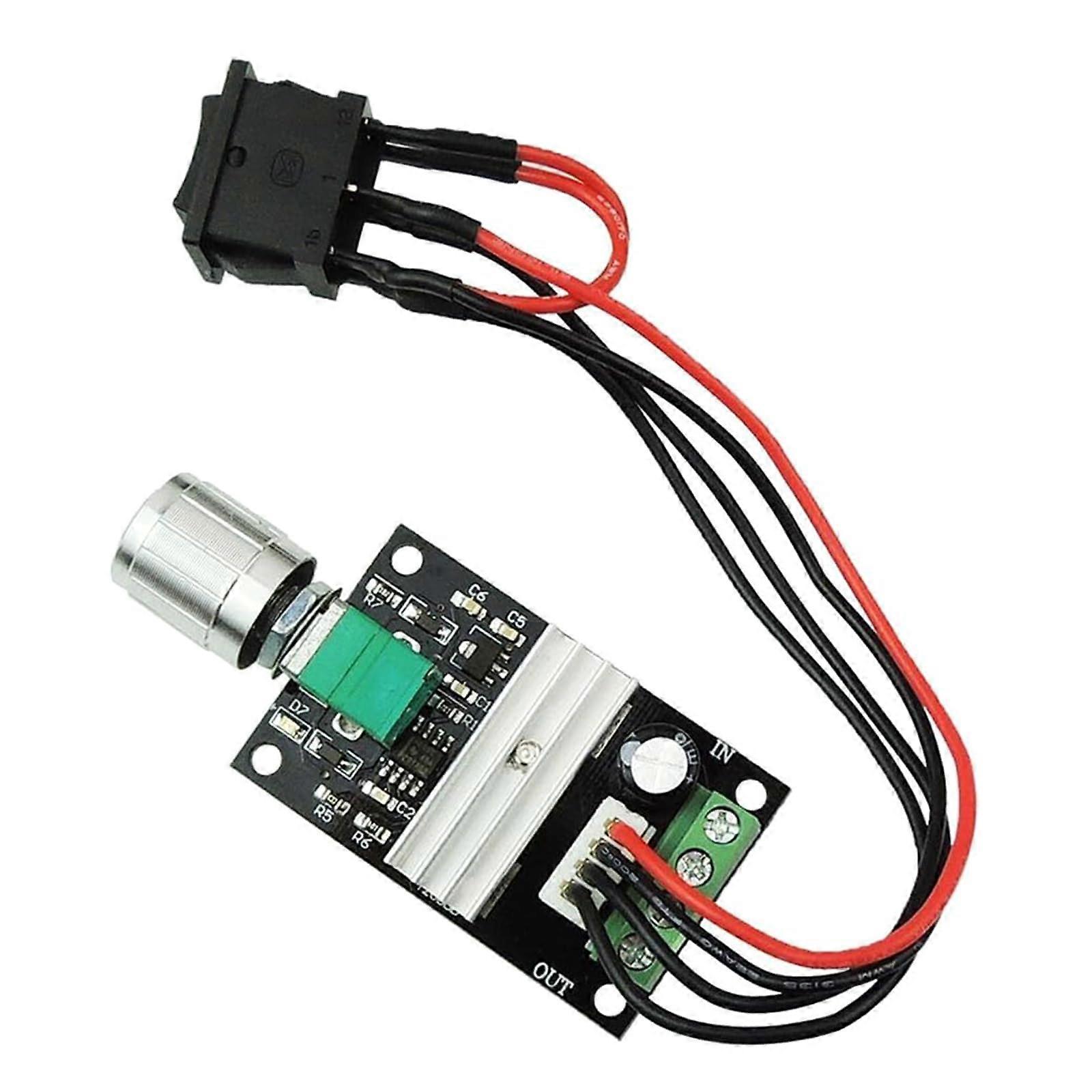 PWM DC Motor Speed Controller 6V28V 3A Adjustable Reversible DC Motor Driver with Switch