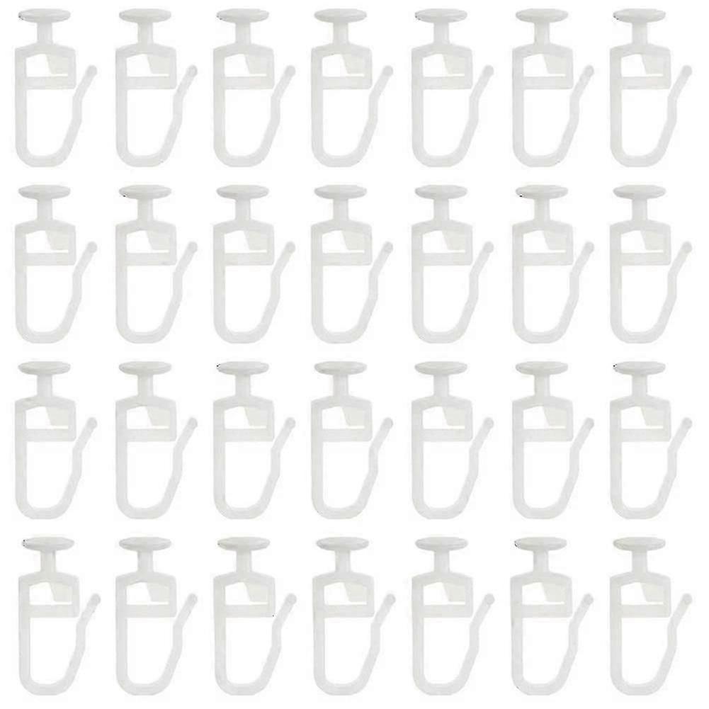 Curtain Gliders 200 Pack - 8.3mm Head Folding Hooks for Rail Track