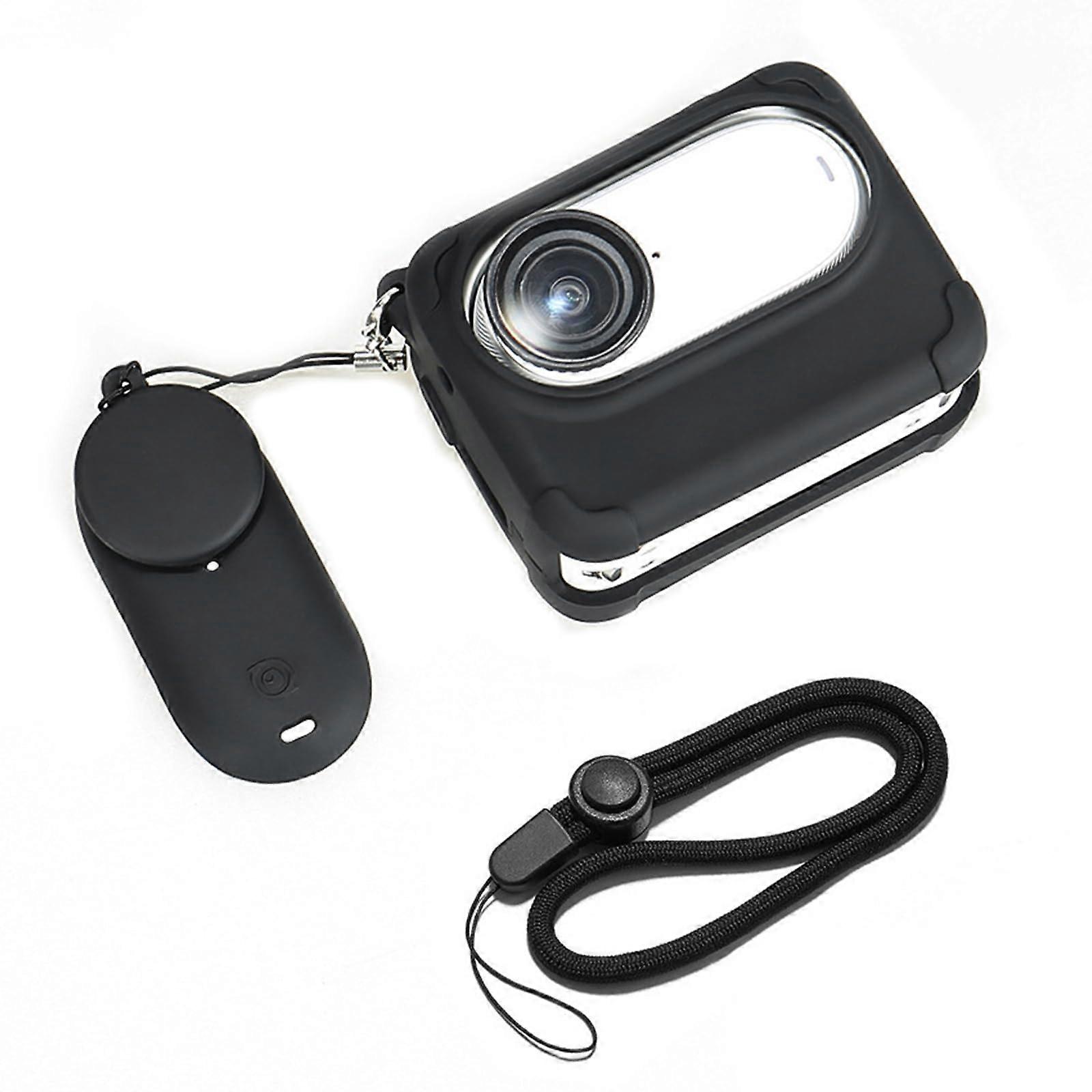Silicone Case with Neck Strap and Lens Cap AntiDrop Protective Accessory Set for Go 3S Camera