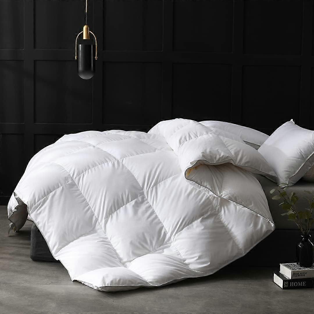 Oversized King Comforter All Season Duvet Insert White Fluffy Medium Warmth 120x98