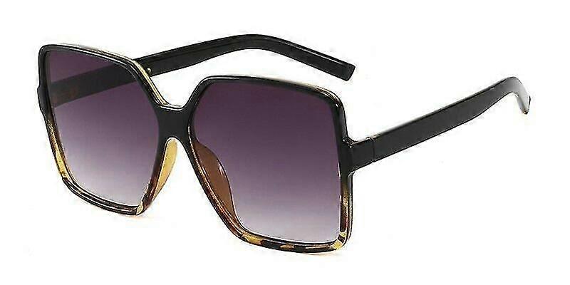Oversized Square Flat Top Sunglasses Large Black Square Women Uv400