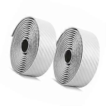 Fietsstuurlint wit PU-schuim schokabsorberend antislip stuurband voor racefietsen, 2 stuks