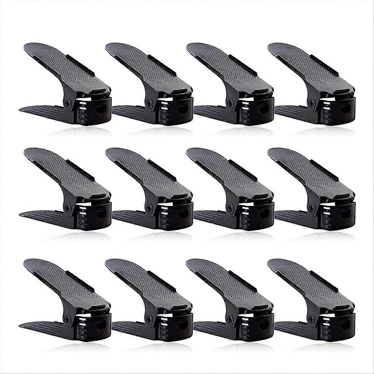 12-Pack Adjustable Shoe Rack for Space-Saving Organization
