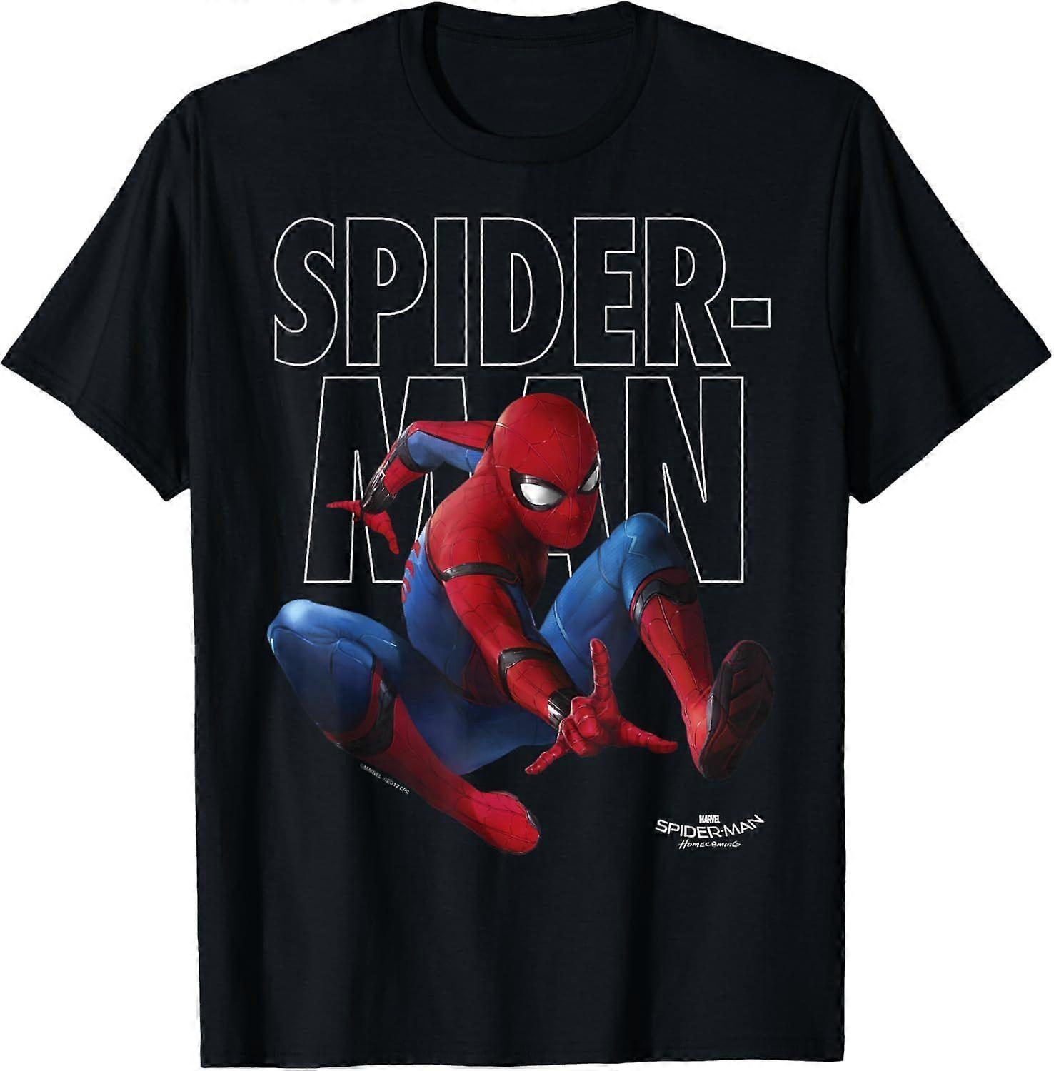 Marvel Spider-Man Homecoming Outlined Epic Jump Pose T-Shirt TN 2147