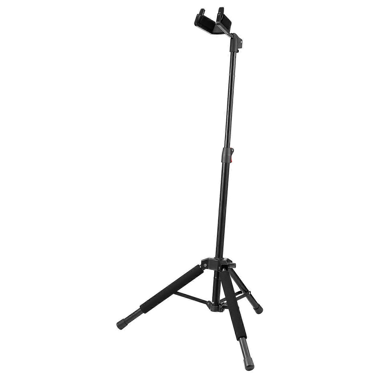 Adjustable Height Tripod Guitar Stand Foldable Floor Stand with Stable ThreeLeg Support