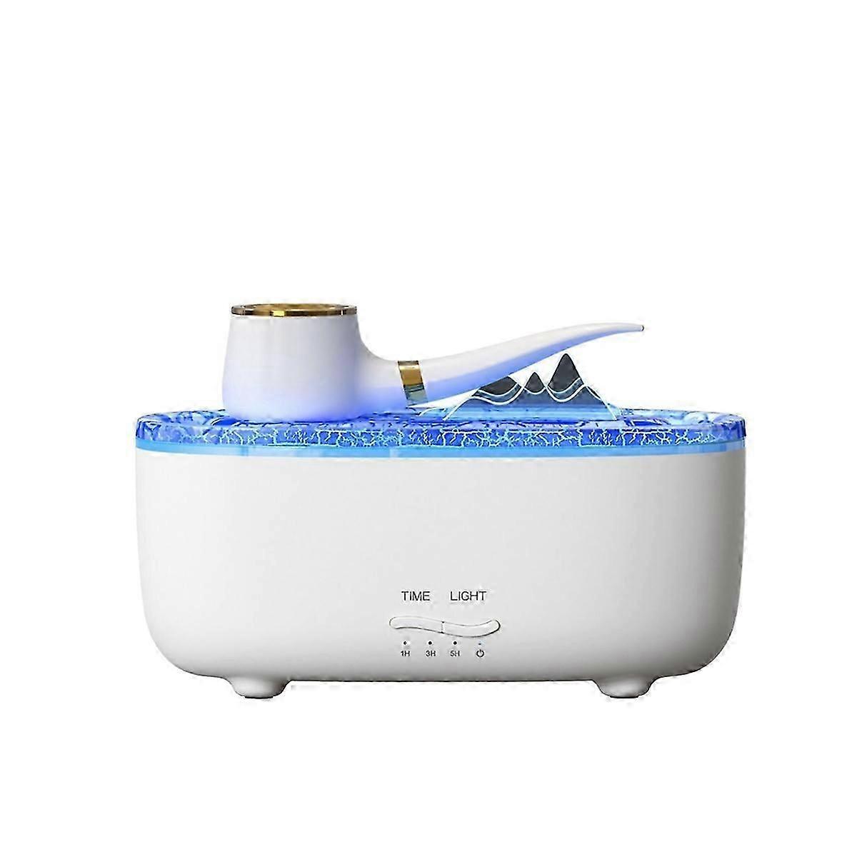 Pipe Essential Oil Diffuser 2 Mist Modes Timer and Waterless Auto-Off 7 Colors Changed LED 200ml Humidifier Diffuser A