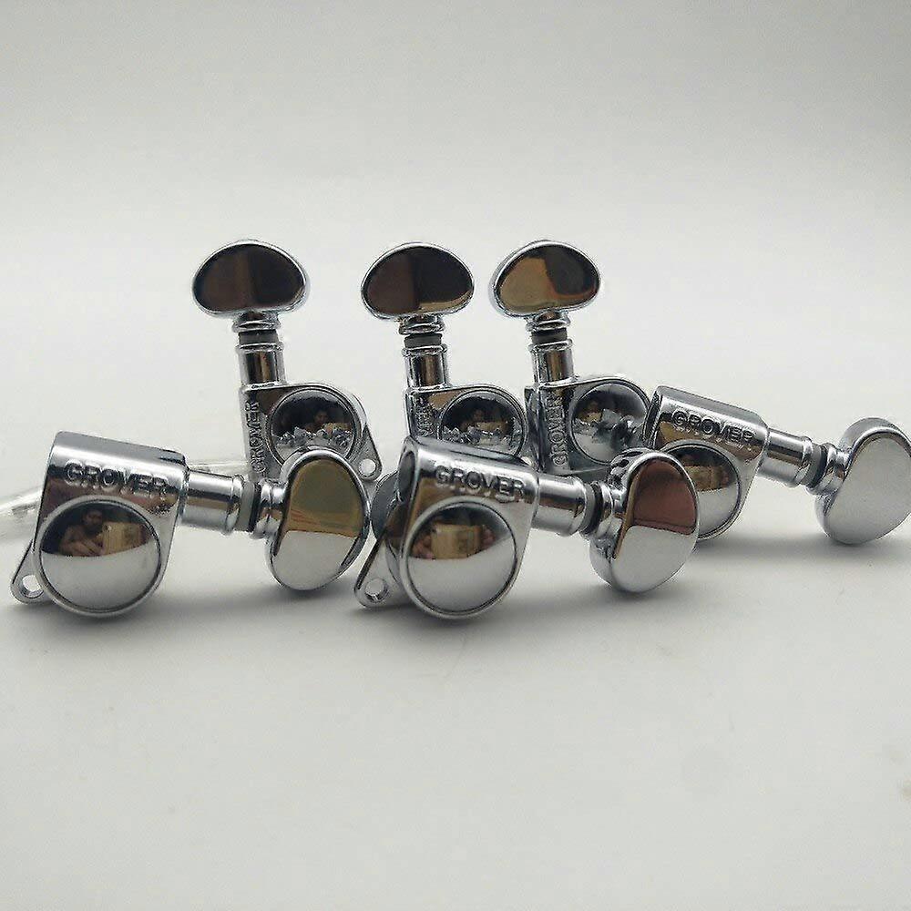 3R3L Silver Guitar Tuning Pegs Set with Precise Control and Quick Replacement Upgrade