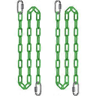 2 catene per altalena rivestite da 80" con moschettoni, capacità di carico 1000 libbre, resistenti e adatte per appendere oggetti.