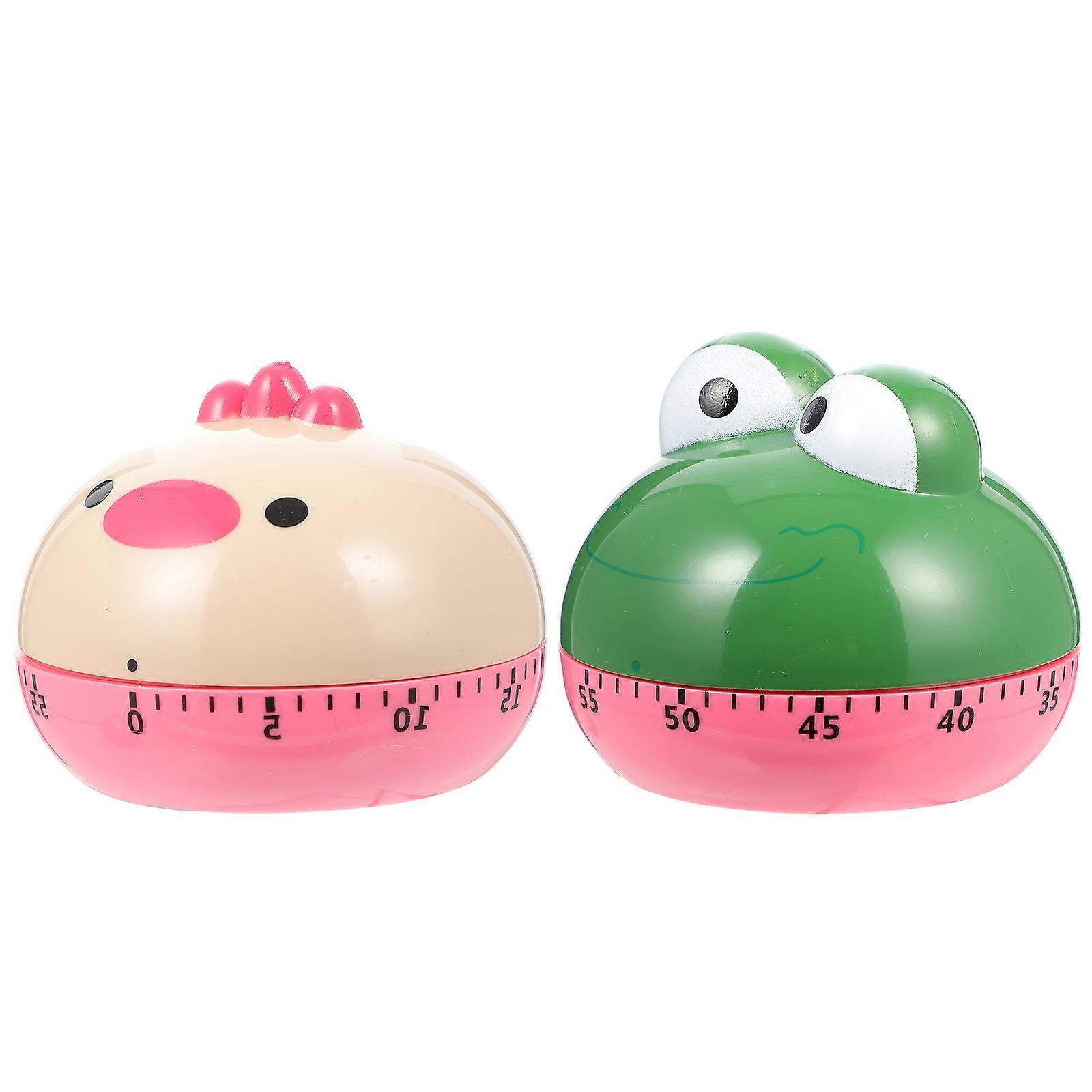 2pcs Cartoon Kitchen Timer Lovely Portable Cooking Timer Kitchen Funny Timer
