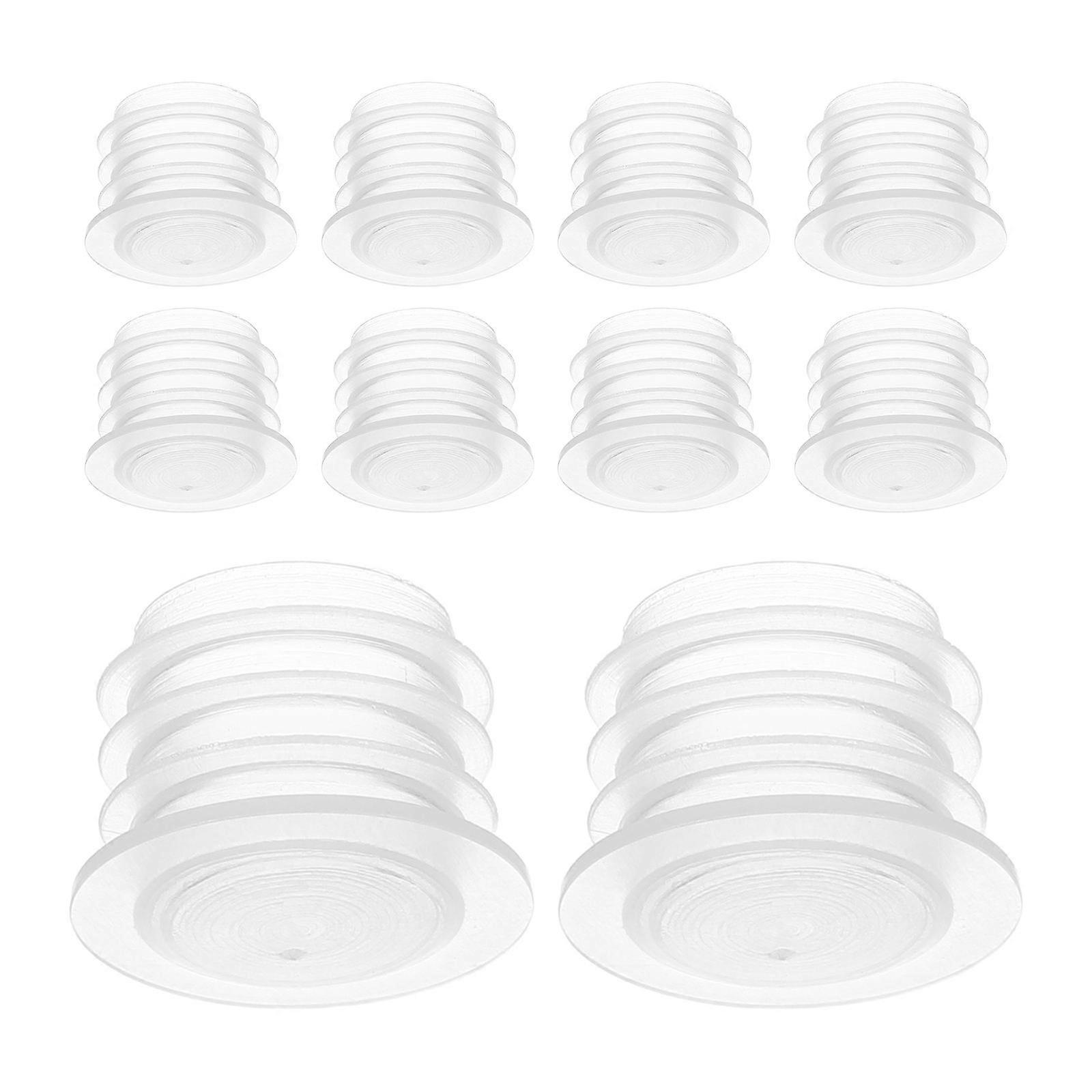 Clear Plastic Bottle Caps for Leakproof Seal with Pull Ring 100Pcs