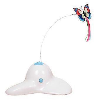 Jouet pour chat papillon rotatif automatique avec mouvement de battement réaliste pour chats d'intérieur