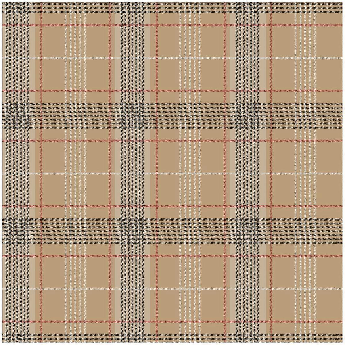 Beige Tartan Check Wallpaper EXCLUSIVE
