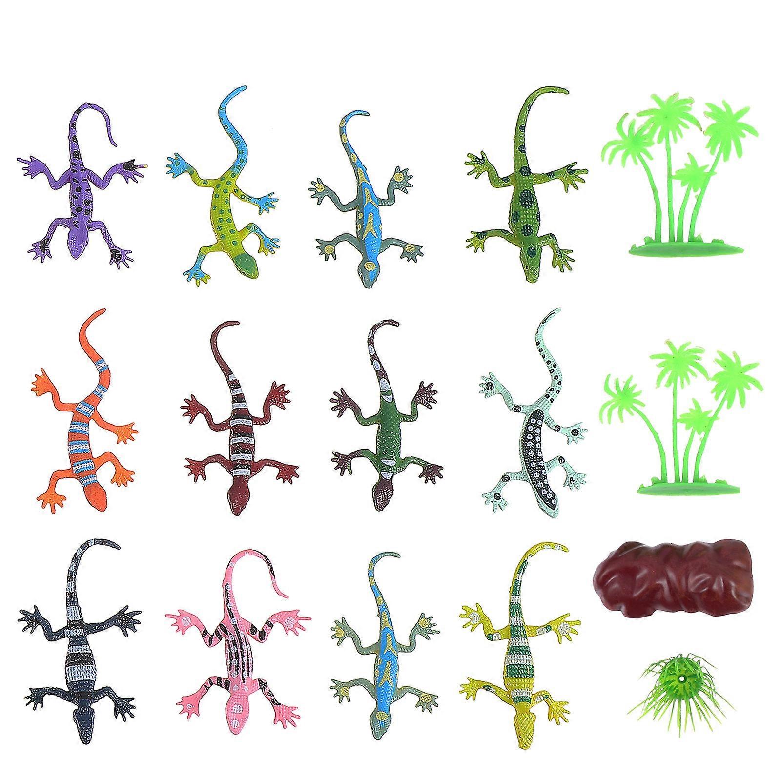 2 Sets Simulation Lizard Toys Kid Lizard Toy Lizard Model Lizard Plaything
