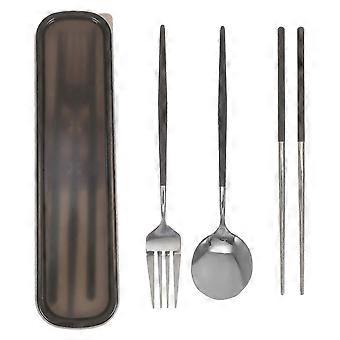 Durable Outdoor Stainless Steel Tableware compatible withStorage 1Set