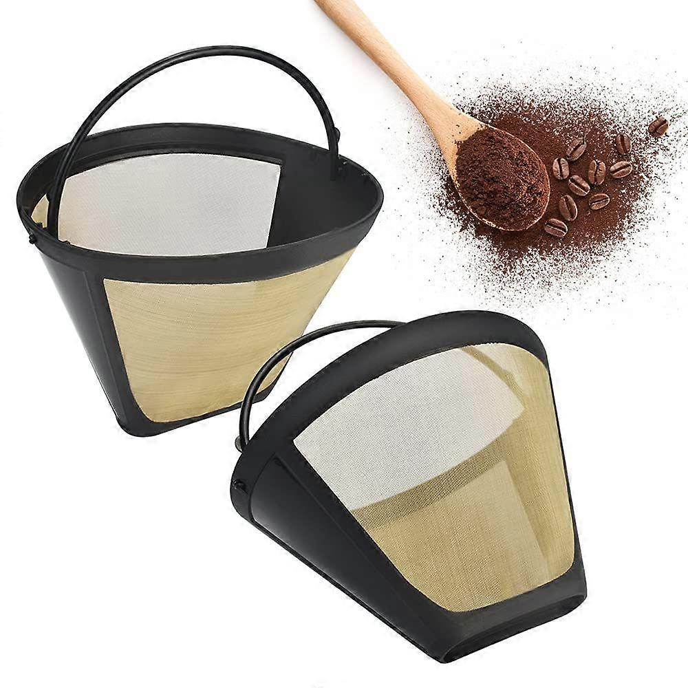 2 Pack Coffee Filter Universal Reusable Coffee Mesh Basket Cups
