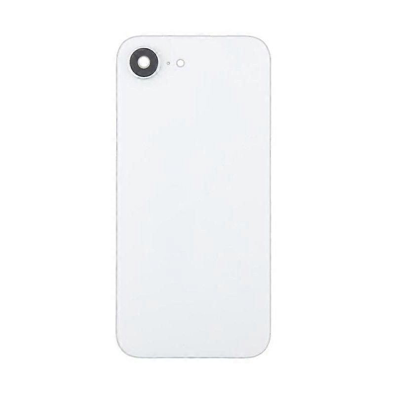 Glass Back For iPhone 16e White Plain with Camera Lens No Logo