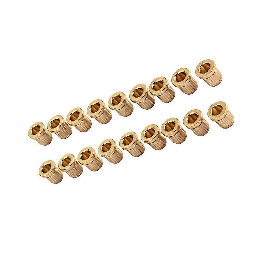 18 PCS String Ferrules for Electric Guitar Gold
