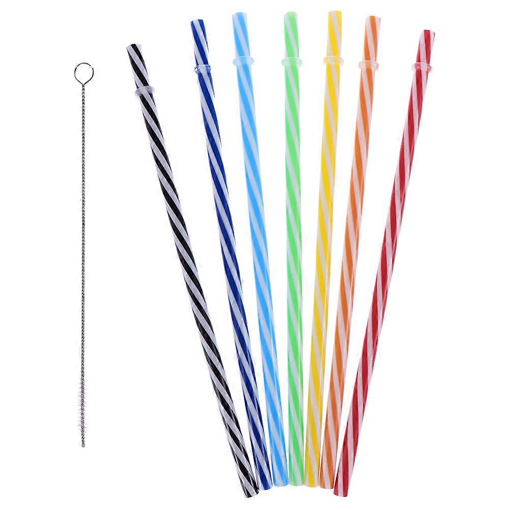Colored Threaded Drinking Straws for Drinking Use 25Pcs