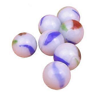 50pcs 16MM Milk White Patterned Glass Marbles for Kids DIY Crafts and Games