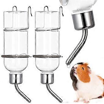 Pet Drinking Bottle Rabbit Water Bottle for Bunny Hanging 2Pcs Plastic