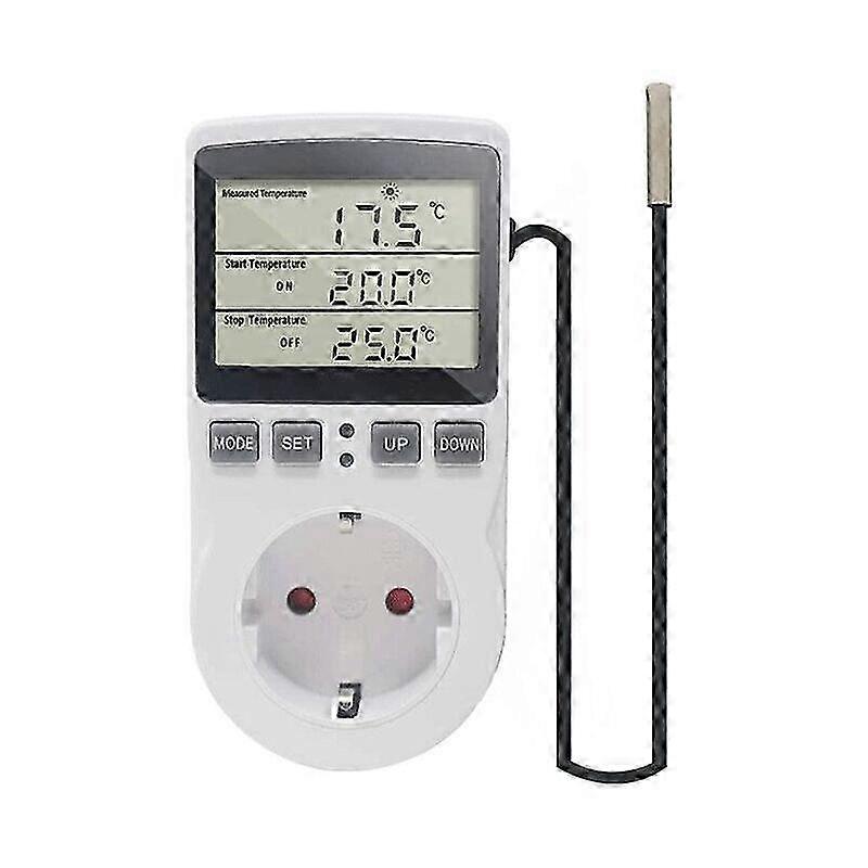 Max 3680W Smart Temperature Control Socket, 230VAC, -40120, White