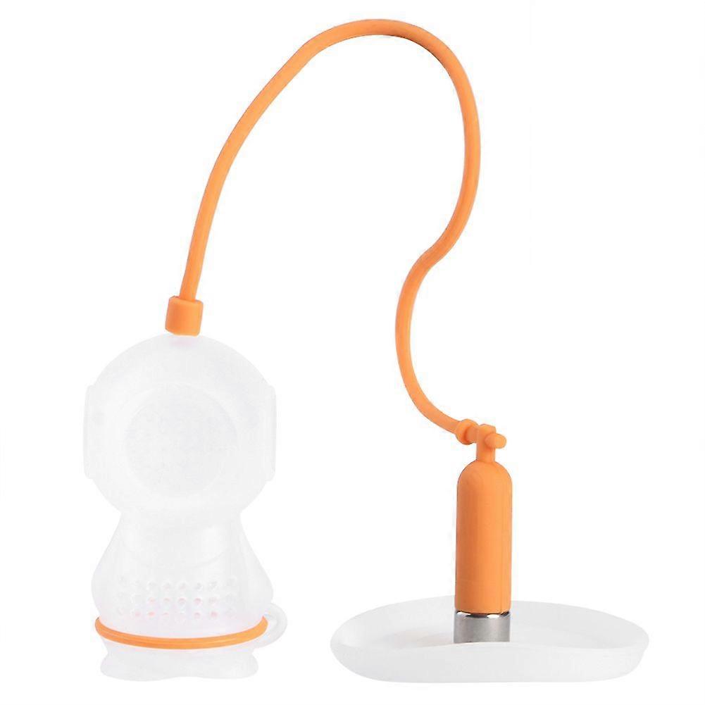 Innovative Diver Shape Silicone Tea Infuser Strainer Filter for Home Tea MakingOrange