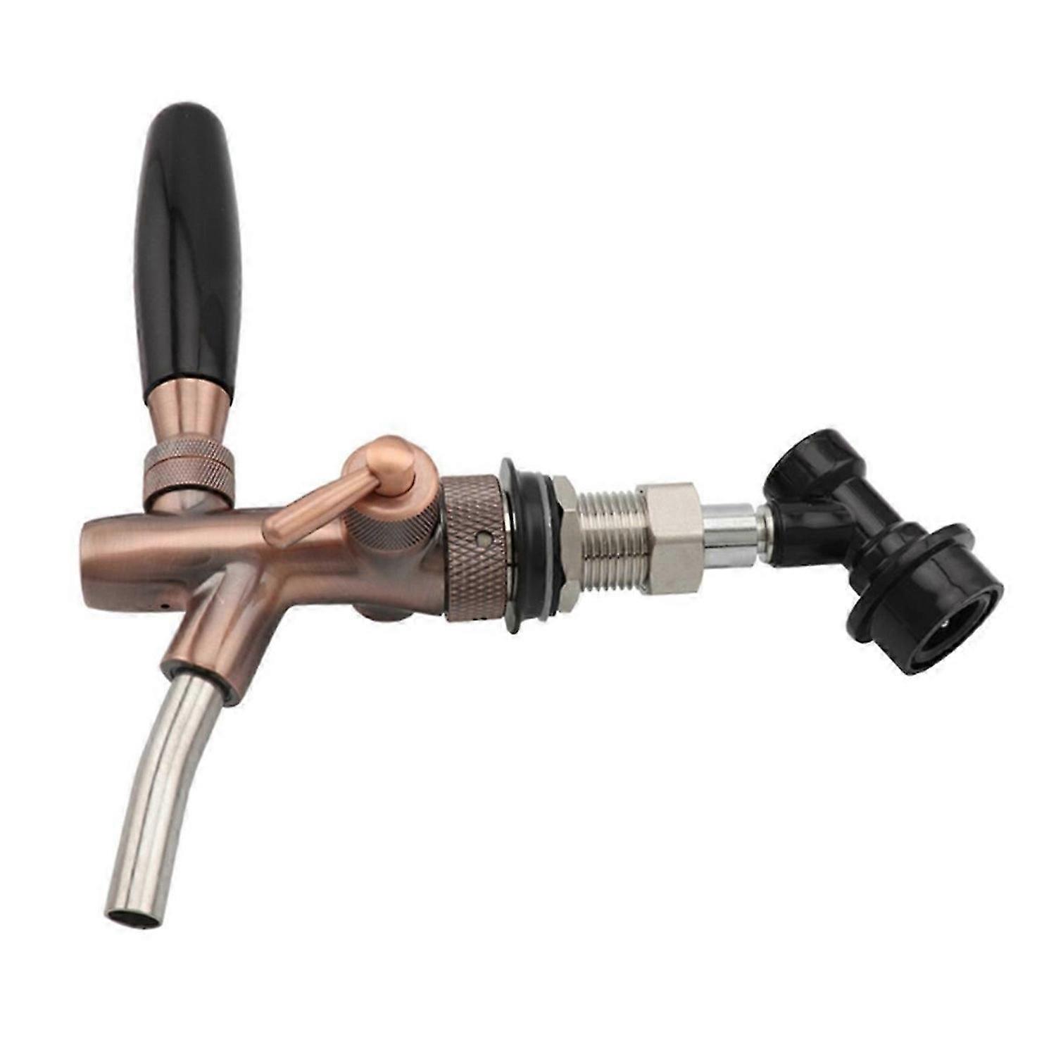 Adjustable Draft Beer Tap With Liquid Ball Lock Disconnect Chrome