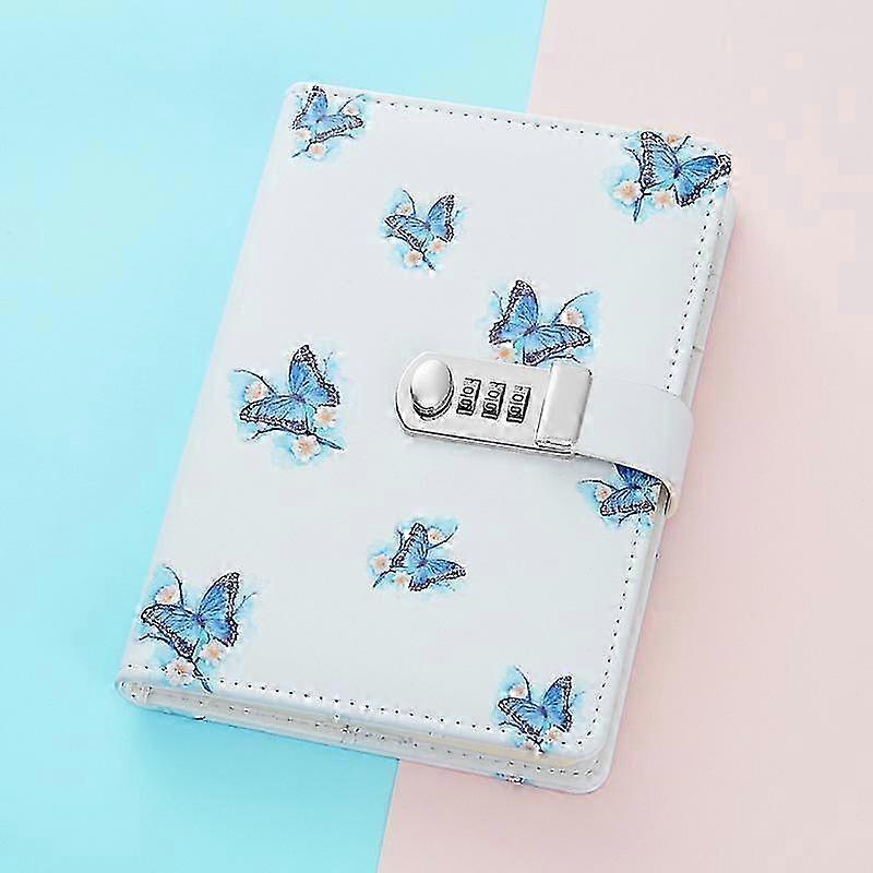 A5 Creative Password Lock Journal Pu Leather Combination Lock Diary Locking Journal Diary