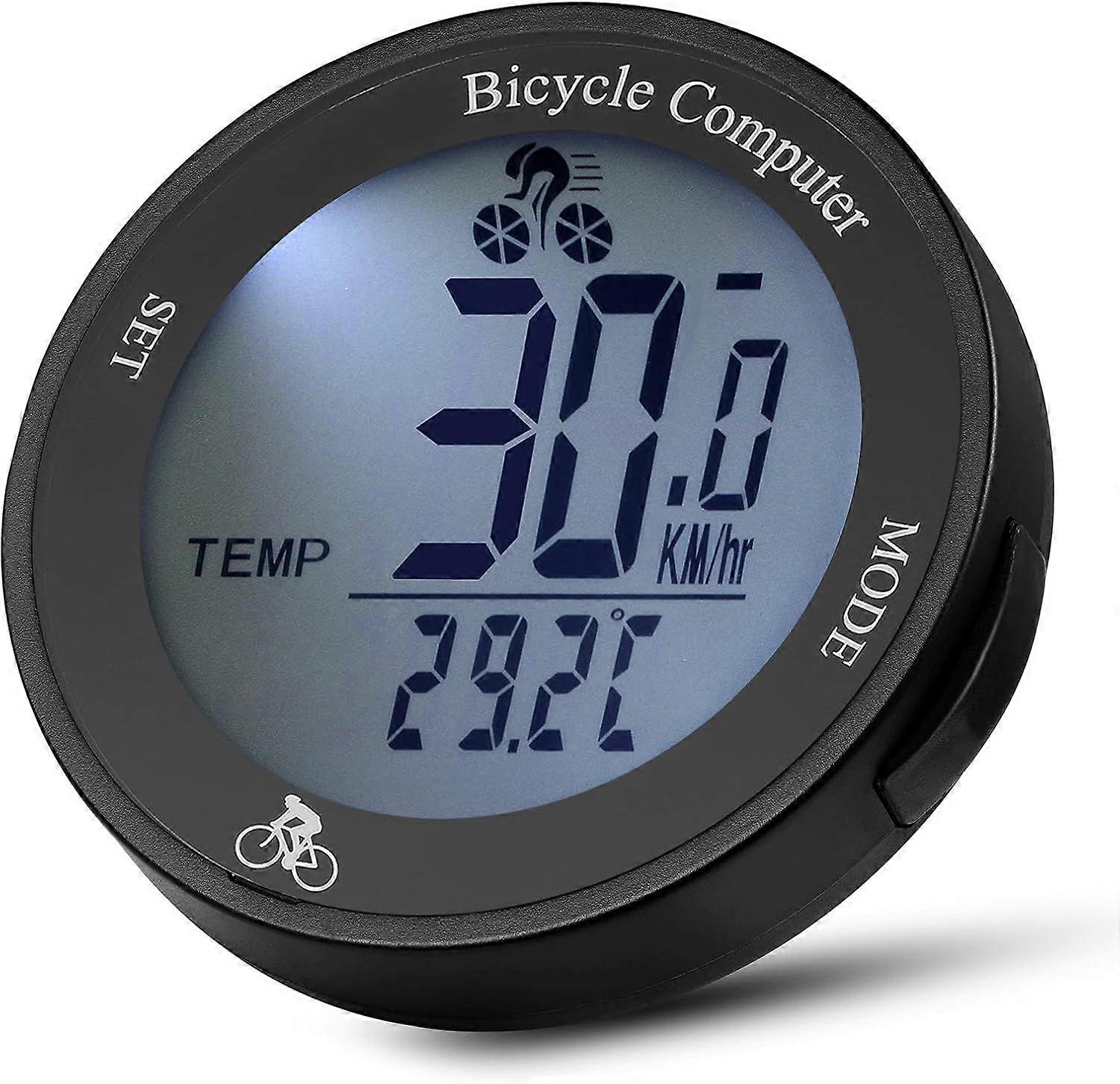 LO-Ron Wireless Bike Computer Waterproof Speedometer Odometer with LCD Backlight, Multifunction Bicycle Odometer