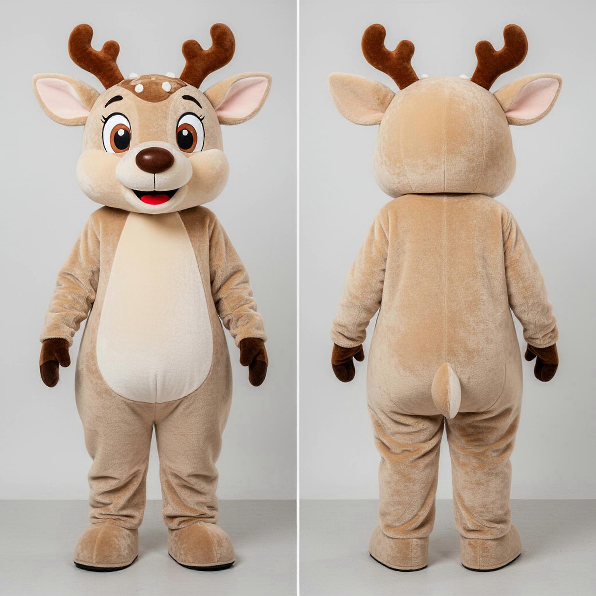 MASTICOT Beige Friendly Deer Mascot