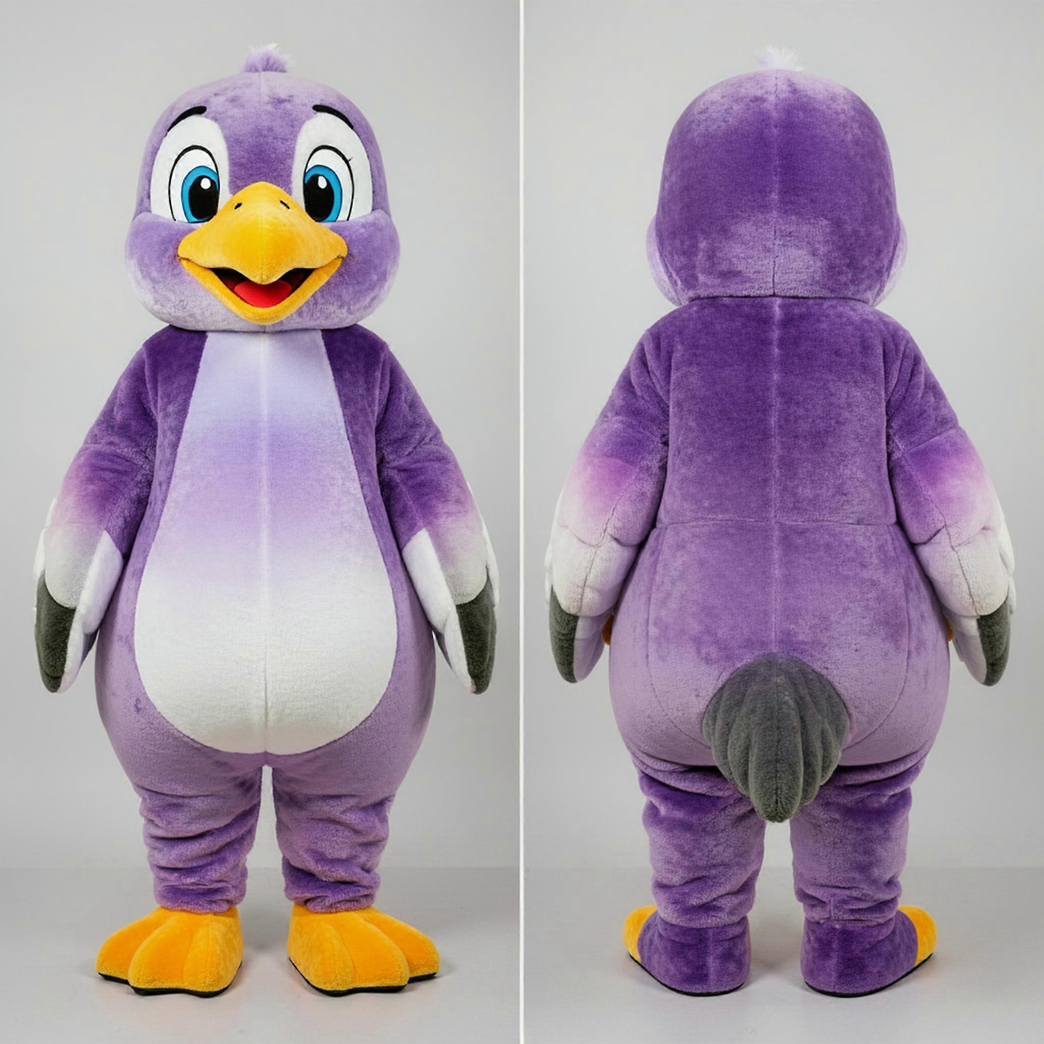 MASTICOT Purple Rounded Seagull Mascot