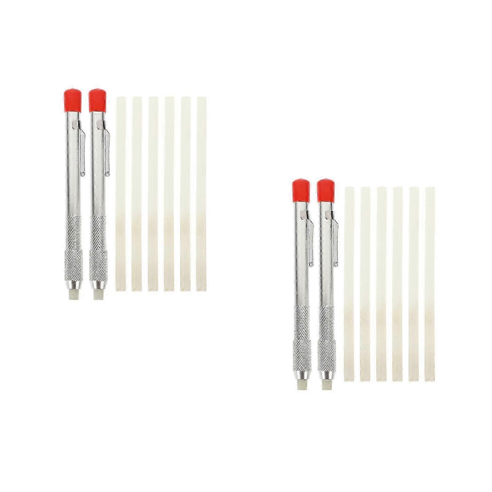 Soapstone Marking Pens for Welding Work 2Sets with Refill Pens