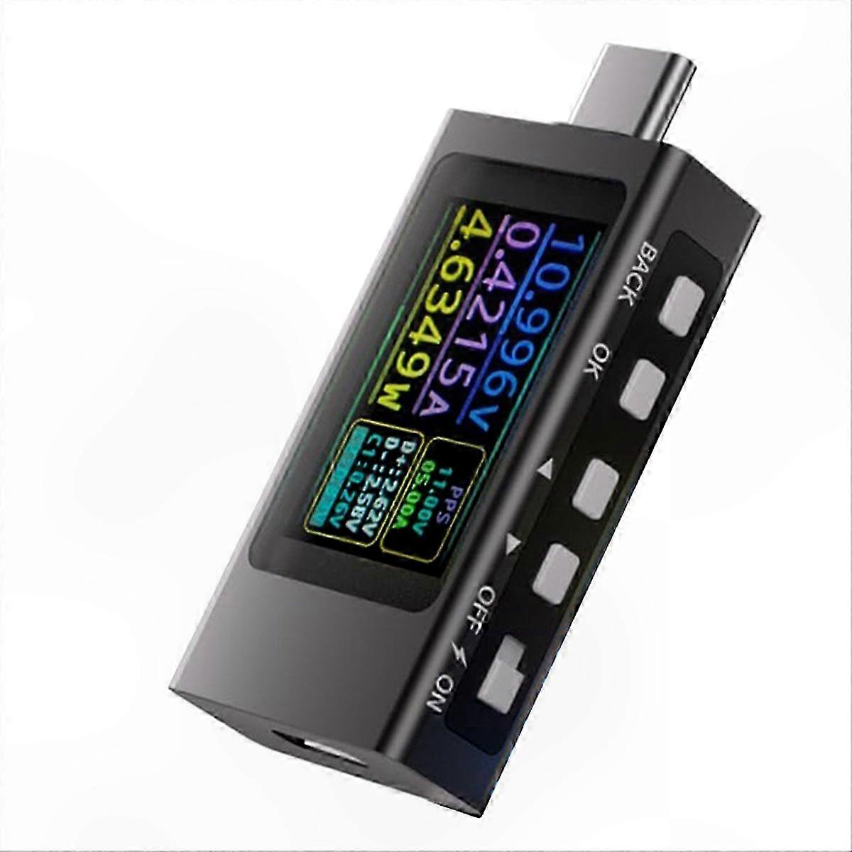 Precise USB C Voltage & Current Testing via LCD Display, USB C Power Meter Tester & Digital Multimeter