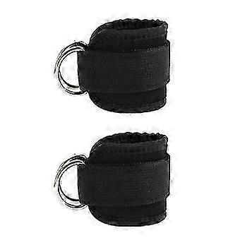 2Pcs Fitness Ankle Cuff with D-Ring Adjustable Men Women Hip Exercise Strength Training Resistance Band Accessories Ankle Straps Home Gym Workout Equi