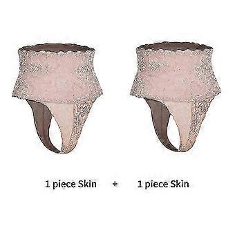 Cintura alta Corpo Shaper Mulheres Shapewear fio dental Renda Floral Calcinhas Controle de barriga Emagrecimento Roupa íntima sem costura Nude G-string Bainha 2pcs Pele
