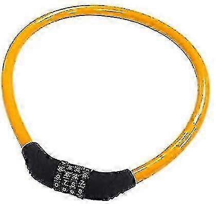 Bike Lock Cable, 4 Digit Resettable Combination Security Cable Lock Self Coiling Cable Lock