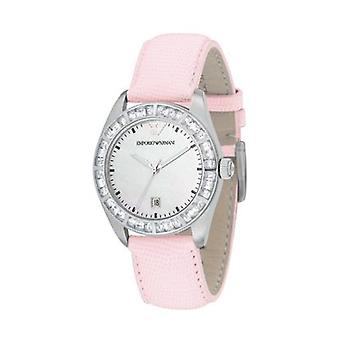 Armani Damen Quarz Analog Damenuhr mit Rindsleder Armband AR0543