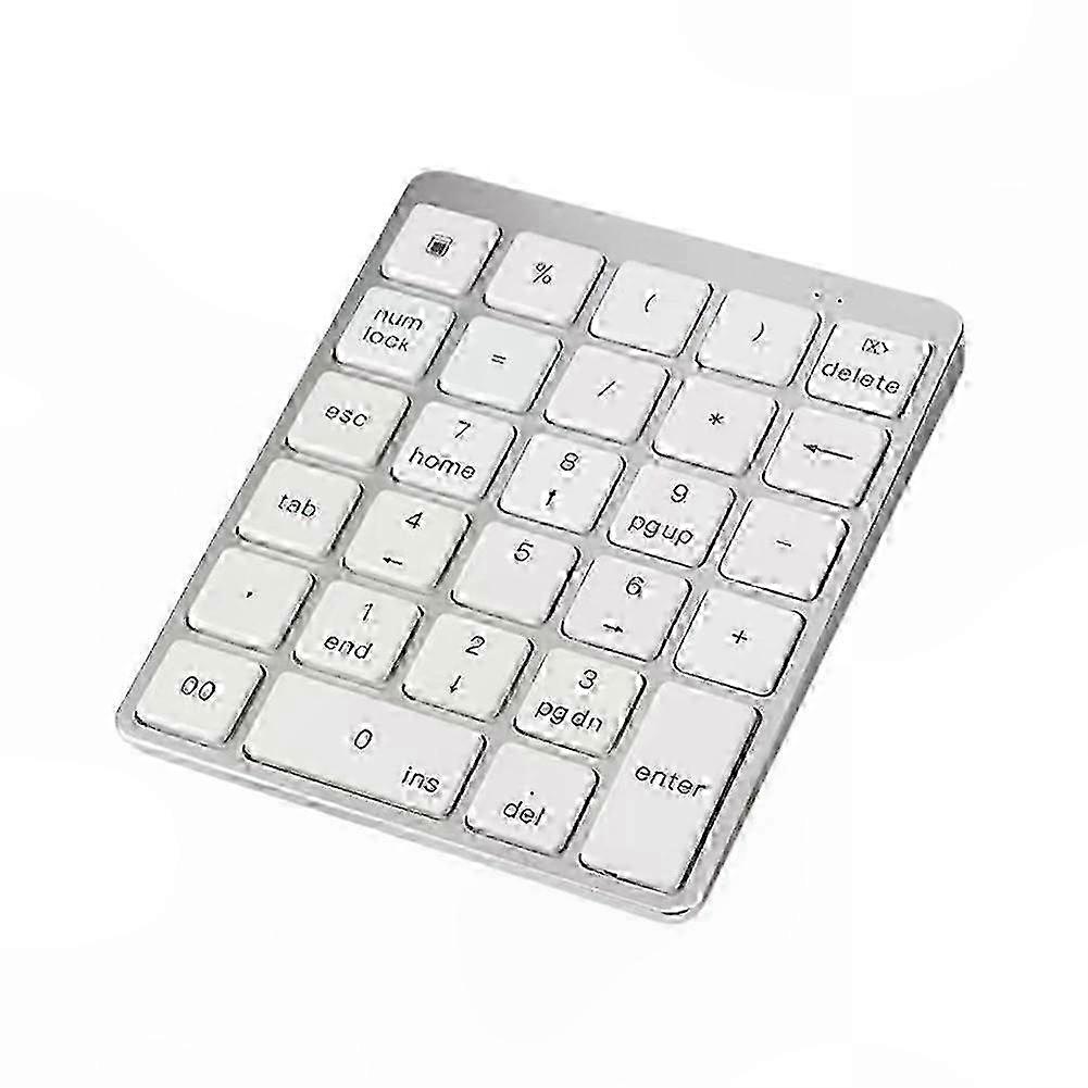 Rechargeable Portable Bluetooth Numeric Keyboard, 28Keys Wireless Keypad Compatible with Tablet PC Laptop