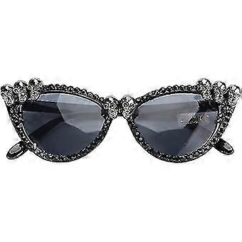 Wabjtam Halloween Sunglasses Skull Eyeglasses Kids Eyewear Funny Glasses Novelty Sunglasses Photobooth Props Eyewear Halloween Party Favor Silver Seam