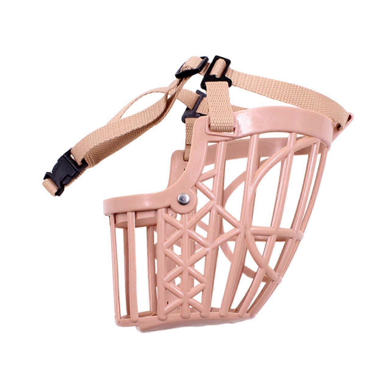 Small Dog Muzzle Adjustable Breathable Nylon for Biting and Barking Control with Secure Neck Strap